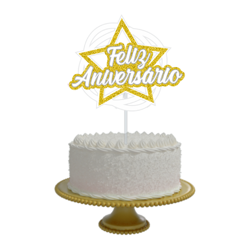 Topo De Bolo Barbie Estrelas Topper Personalizado