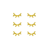 Apliques Cílios de Unicórnio Dourado com Glitter (pacote com 6 unidades)