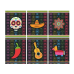 Quadrinhos Decorativos Mexicano (pacote com 6 unidades)