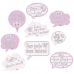 Kit Plaquinhas Decorativas Elefantinha Rosa (pacote com 9 unidades)