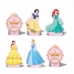 Decoração de Mesa Princesas Disney (pacote com 6 unidades)