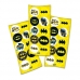 Adesivo Redondo Batman (pacote com 3 cartelas e 10 adesivos cada)