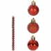 Bola de Natal Mista Vermelha 15un 3cm