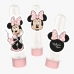 Mini Personagens Decorativos Minnie Mouse Rosa 12un