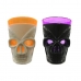 Copo Led Halloween Esqueleto 7cm Cores Sortidas