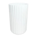 Vaso Decorativo Branco Canelado 