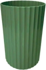 Vaso Decorativo Verde Militar Canelado 