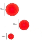 Kit Leque de Papel Decorativo Vermelho 6un